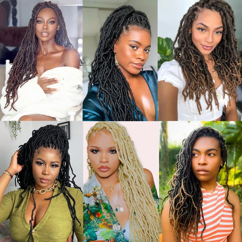 Beyond Beauty 6 Packs/Lot Nu Faux Locs Crochet Hair, 24 Inch, Pre