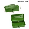 HARFINGTON Tool Box 11.4" Portable Steel Tool Box Hip Roof