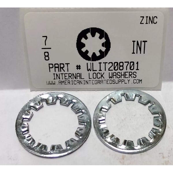 AMERICANINTEGRATEDSUPPLY.COM 7/8 Inch Internal Tooth Lock Washers Steel Zinc Plated