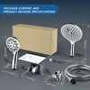 7.5" Dual Rotatable Shower Head with Handheld Combo, 9 Spray