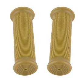 Motorcycle Handle Grip Pair of 1Inch 25Mm/ 1.1Inch 28Mm Universal Motorcycle Vintage TPU Handle Handlebar Grip(Sauce Yellow)