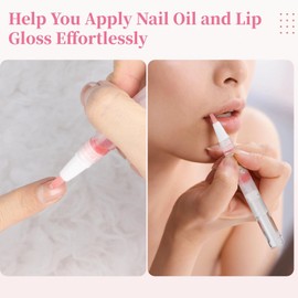 Chewtoyo Transparent 20 Droppers And 3 Ml 100 Pieces Cuticle Oil Pens, Empty Nail Oil Pens, Eyelash Growth Liquid Tubes, Transparent Twist Pens With Brush Tips, Cosmetic Lip Gloss Containers