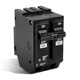THQL1240 40Amp 2-Pole Circuit Breaker, Plug-in Mount, Thermal Magnetic Protection, 10KA Interrupt, 120/240V, Compatible with GE Q-Line & Thick Series Load Centers