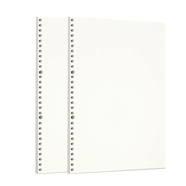 Zelten 2パック A4 90枚/180ページ ブランク ルーズリーフ パンチング ペーパー 詰め替え 紙 30穴バインダー パーソナルオーガナイザー ダイアリー ノートブック 詰め替え可能プランナー