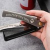Gentle Folding Comb for Men's Pomade Hair - Travel & Business Trip Essential Styling Black