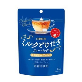 Mitsui Norin Nitto Tea Milk and Draw Tea Bags Original Blend, 4 Bags x 4