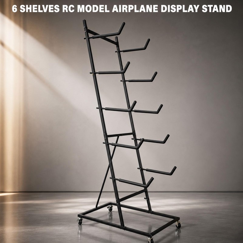 RC Airplane Storage Rack 6Tiers, Display Stand Model Airplane Stand