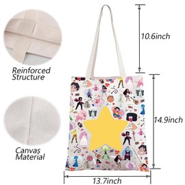 FOTAP Universe Cartoon Characters Tote Bag Steven TV Series Gift Crystal Gems Shoulder Bag Cartoon Fans Anime Gift (star UK2)