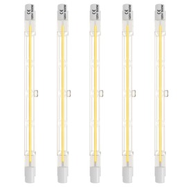 Lacnooe R7S Halogen Light Bulbs 500W 120V, 118mm J-Type T3 Bulbs 500 watt, 4.7-Inch Long Double Ended Filament Flood Lights Quartz Tube Lamps for Work, Security, Landscape Lights, Dimmable, 5 Pack