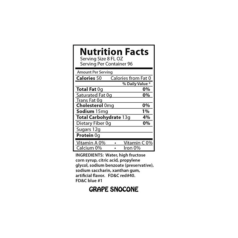 Grape Snow Cone & Shave Ice Syrup-case-4 Gallons