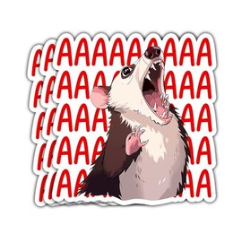 SUNHADO Funny Crying Screaming Opossum Possum Stickers Depression Anxiety Stickers Mental Health Opossum Possum Meme Gag Gifts Decorations Laptop Bottle Car Window