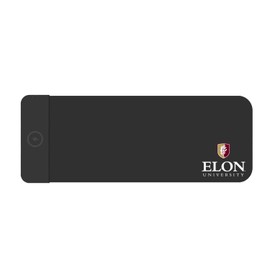 OTM Essentials Elon University Classic Wireless Charging Cloth Desk Mat, Durable Office Supplies, Non-Slip Base, Quick Charging Wireless Desk Pad, Black