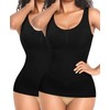 YARRCO Women's Shape Undershirt Shaping Tops Seamless Shirt, Black+Black-Wide Straps