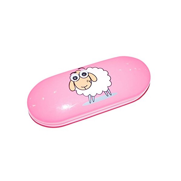 Glasses Case "Wiggle Eyes" in Various Colours (Sheep Pink), Sheep