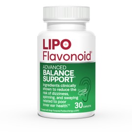 Lipo-Flavonoid Balance Support Supplement - Inner Ear Health & Vertigo Relief with Ginkgo Biloba, Bioflavonoids, & B Vitamins - Reduces Dizziness, Spinning, & Swaying - 30-Count