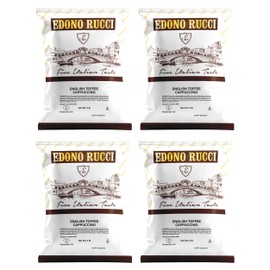 Edono Rucci English Toffee Powdered Cappuccino Mix, 4 bags (2lbs Each)