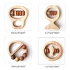 BEACENOV Montessori Wooden Rattle Toys for Infant Baby Boys Girls