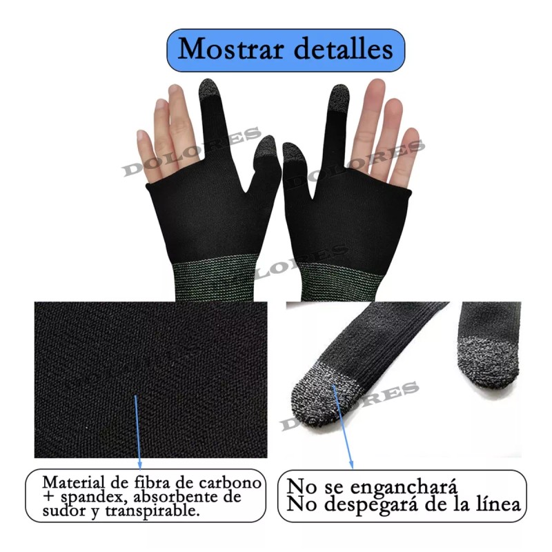 Dolores Guantes Dedo Dedal Antideslizante Gamer Original Profesional