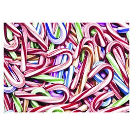 Candy Cane Collage 1000-Piece Jigsaw Puzzle for Adults | Brain Teaser, Educational Developmental Toys & Games, Building Kit Activities to Encourage Creative Play | 28 x 20 Inches