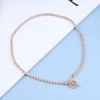 Zeshimb Diamond Tennis Choker Necklace Bling Cubic Zirconia Toggle Clasp