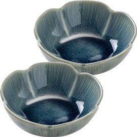 Mino Pottery Mino Ware Amane, 125 Flower Shaped Pot, Turkey, Set of 2
