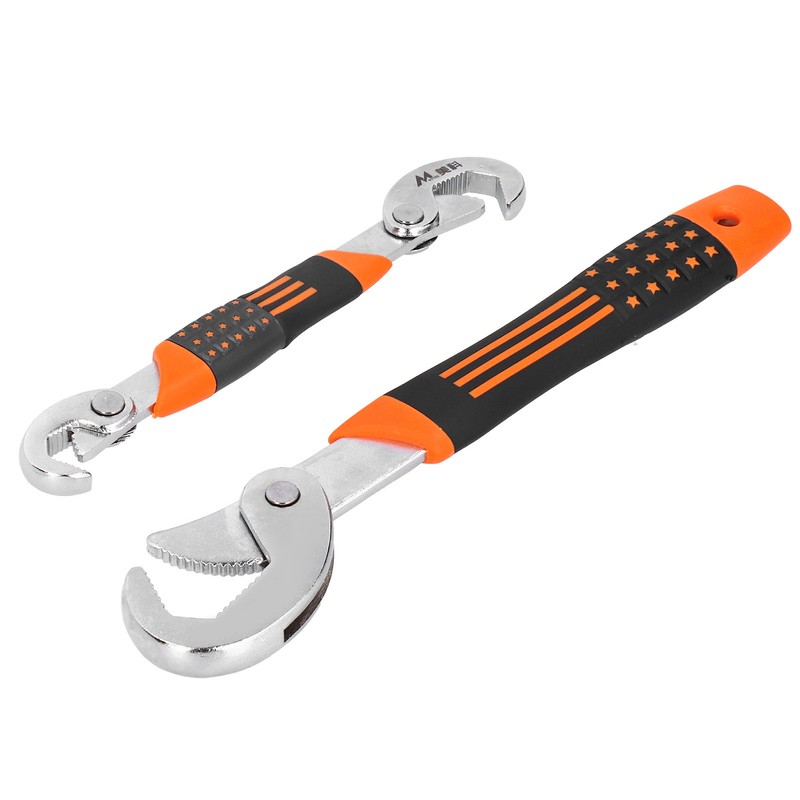 2Pcs/Set Adjustable Quick Open Wrench Multi Function Non Slip Grip
