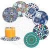 MALANGI Drink Coasters Set of 6 With Stand - Ceramic