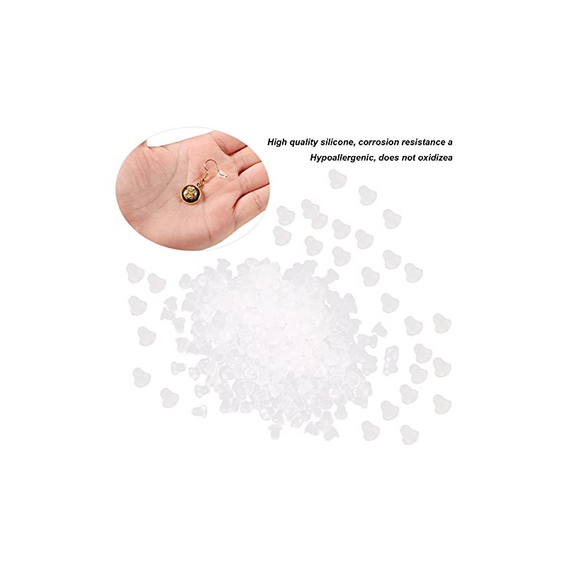 Respaldos de Aretes de Silicona Transparente 500 Piezas