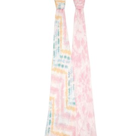 aden + anais Essentials Silky Soft Swaddle Baby Blanket, 100% Bamboo Viscose Muslin Blankets for Girls & Boys, Baby Receiving Swaddles, Ideal Newborn & Infant Swaddling Set, 2 Pack, Color Burst