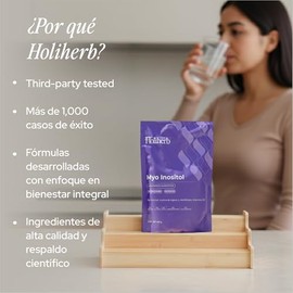Holiherb - Myo Inositol (4g) + Metil Folato | Suplemento en Polvo | Rinde 3 meses (90 Porciones)