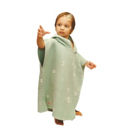 Alder Birch Beach Pool Towel for Kids 1-5 | Waffle 100% Cotton Hooded Towel | Lightweight Cover-up Bath Pool Changing Poncho | Absorbent Quick Drying