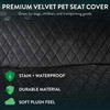 Plush Paws Easy-to-Install Velvet Seat Cover for Pet Protection (Charcoal)