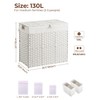 Greenstell Laundry Hamper with lid, No Install Needed, 130L Wicker