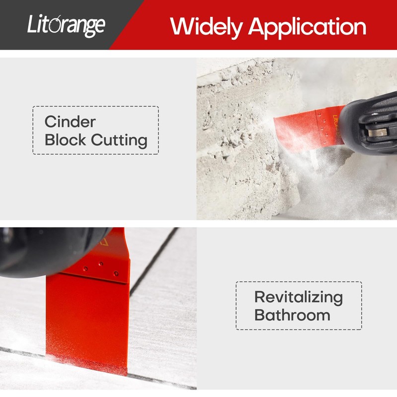 Litorange Multitool Blades Oscillating Multi Tool Carbide End Blades for