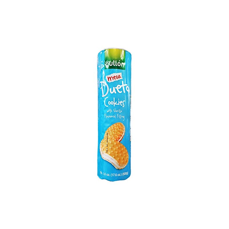Gullon Mega Dueto Cookies with Vanilla Flavored Filling (3 Pack,