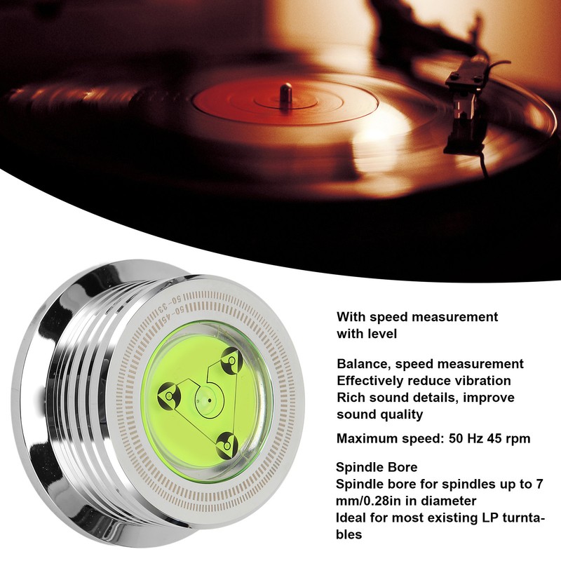 Record Weight Stabilizer Professional 50Hz 45rpm Vinyl Turntable Disc Stabilizer