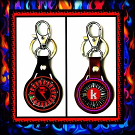 THE KILLERS  ROCK BAND TWO DESIGNS LEATHER KEYCHAINS