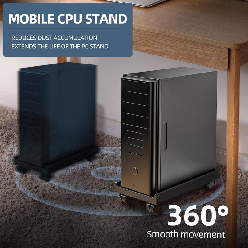 Adjustable Computer Tower Stand, PC Stand Mobile CPU Stand with