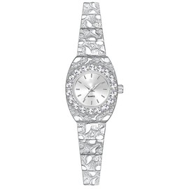 BESTKANG Luxury Gold Watch for Women, Crystal Diamond Dress Wristwatch with Rhinestone Bezel, Quartz Analog Watch, Elegant Gift for Her