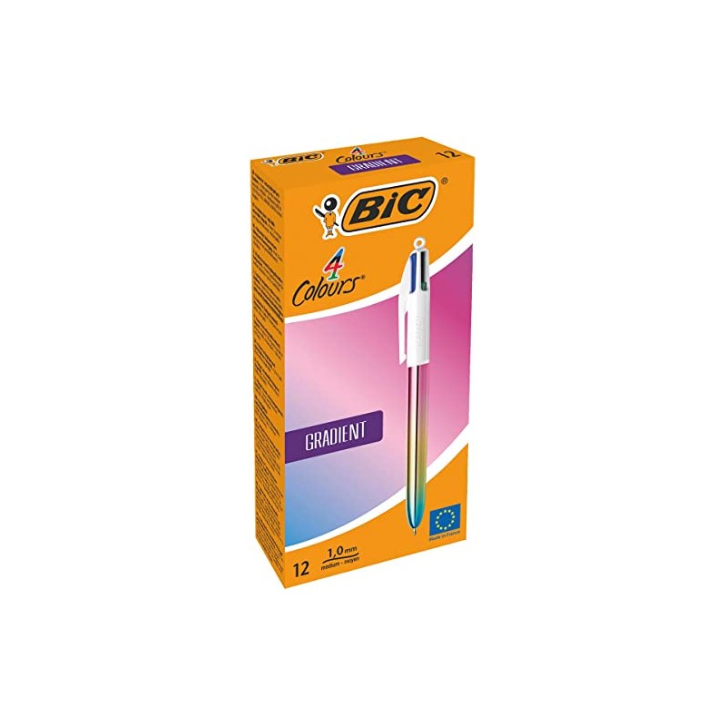 BIC - 1 Ballpoint Pen 4 Classic Colours Gradient Medium