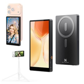 K&F CONCEPT 5-Inch Wireless Selfie Monitor for Smartphones, MagSafe Compatible, Magnetic Adsorption, External Smartphone Display, Touch Panel, 4K, 120 fps, Video Recording, Remote Control, 164.4 ft