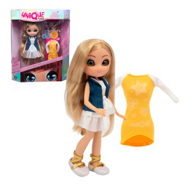 UNIQUE EYES - Sun Lover Doll with Eyes that Follow Your Look and Change Colour Under the Sun, Amy Fashion Doll, for Girls from 3 Years, Multicoloured, Giochi Preziosi