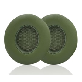 Solo 3.0 Replacement Ear Pads Compatible with Beats Solo 3 /Solo 2 Wired/Wireless On Ear Headphones, Akkiv Replacement Ear Pads Made of Protein Leather and Memory Foam (Army Green)