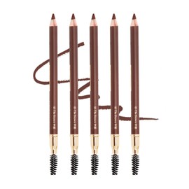 Bodermincer Eyebrow Pencil Longlasting Waterproof Durable Automaric Liner Eyebrow 5 Colors to Choose (5pcs, 5# Brown)