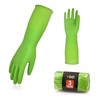 Vgo... 3 Pairs Household Cleaning Gloves, Rubber Dishwashing Gloves, Extra