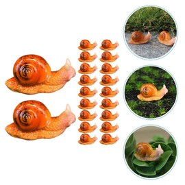 Kichvoe 20pcs Cute Mini Snail Figurines Garden Decor for Fairy Landscapes Adorable Snail Ornaments for Home and Outdoor Decoration Lightweight and Realistic Design