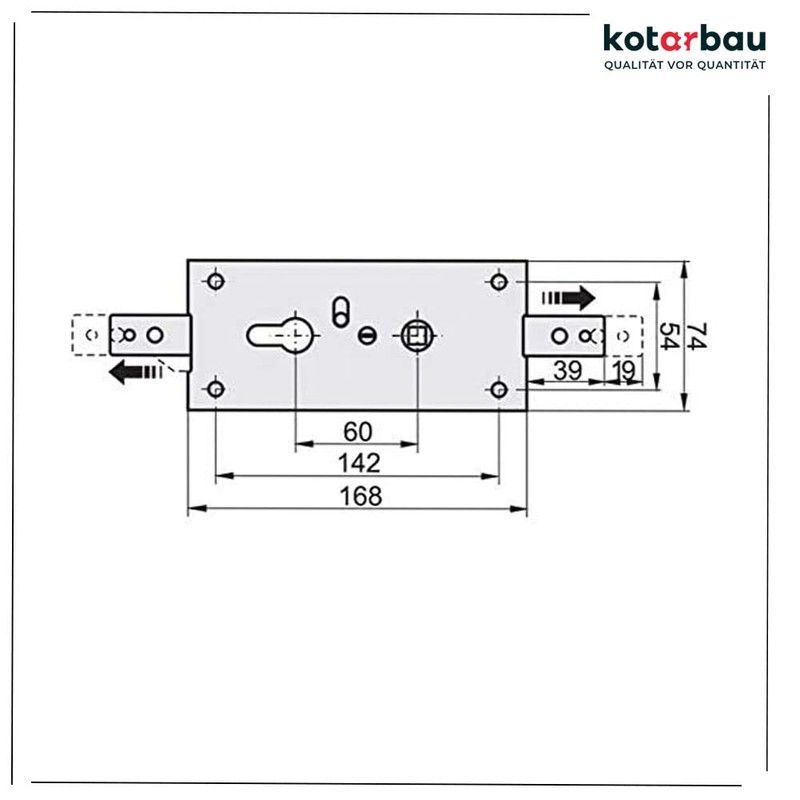 KOTARBAU® Garage Lock 60 mm Steel Gate Lock Garage Door