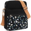 Leaper Canvas Messenger Bag Crossbody Purse Set for Girls Floral
