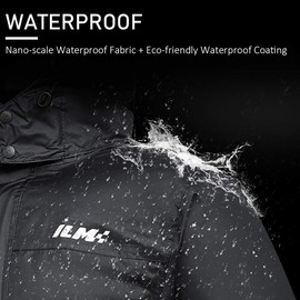 ILM Motorcycle Rain Suit for Women Waterproof Resistant Raincoat 6 Pockets 2 Pieces Packable Rainwear Jacket and Pants Model RS02