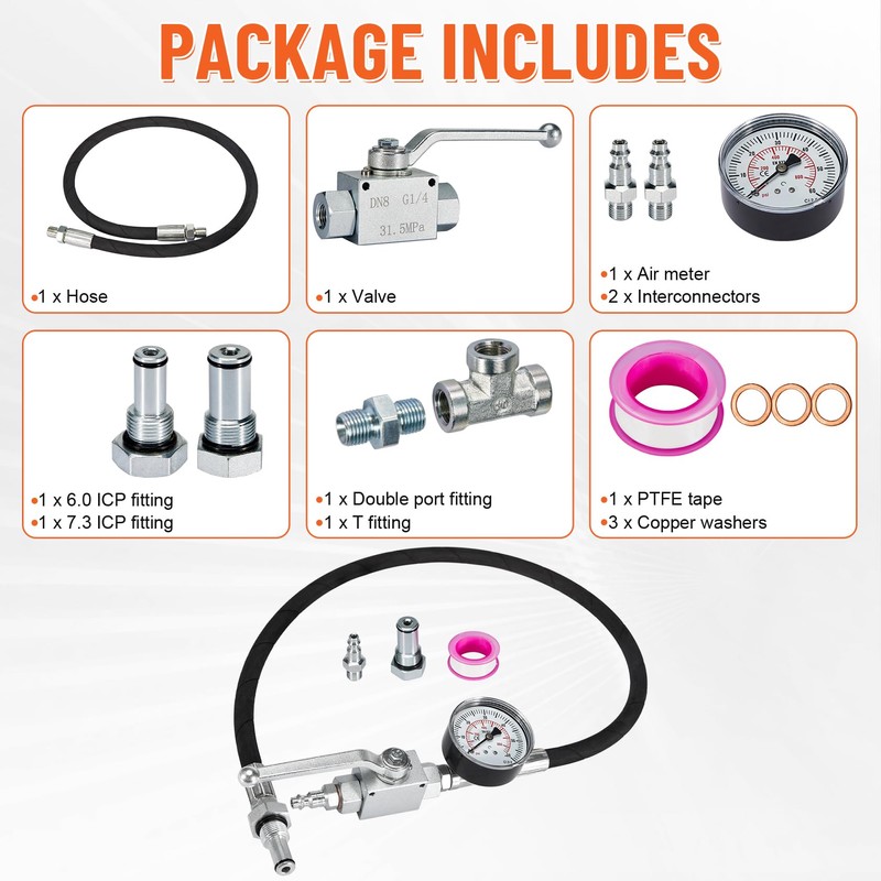 High Pressure Oil System IPR Air Test Tool Kit -